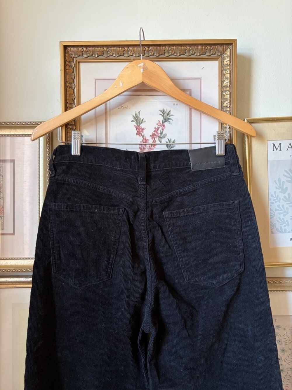 Citizens of Humanity Paloma Baggy in Corduroy 28 Black - Picture 8 of 12